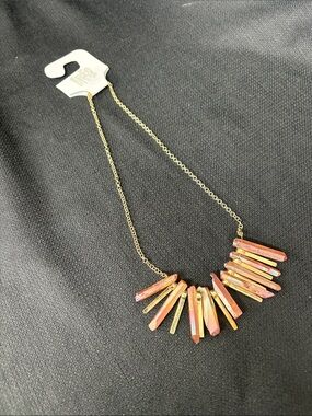Crystal and gold necklace